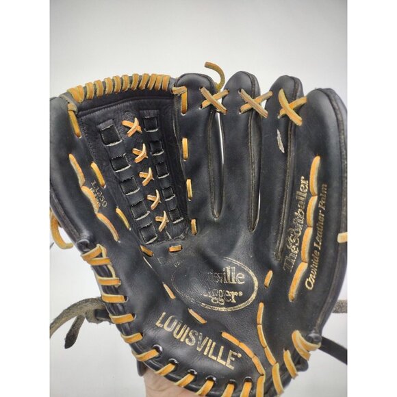 Louisville Slugger L1350 13.5 Inch Dynasty Baseball Glove Mitt Black RHT - Picture 1 of 8